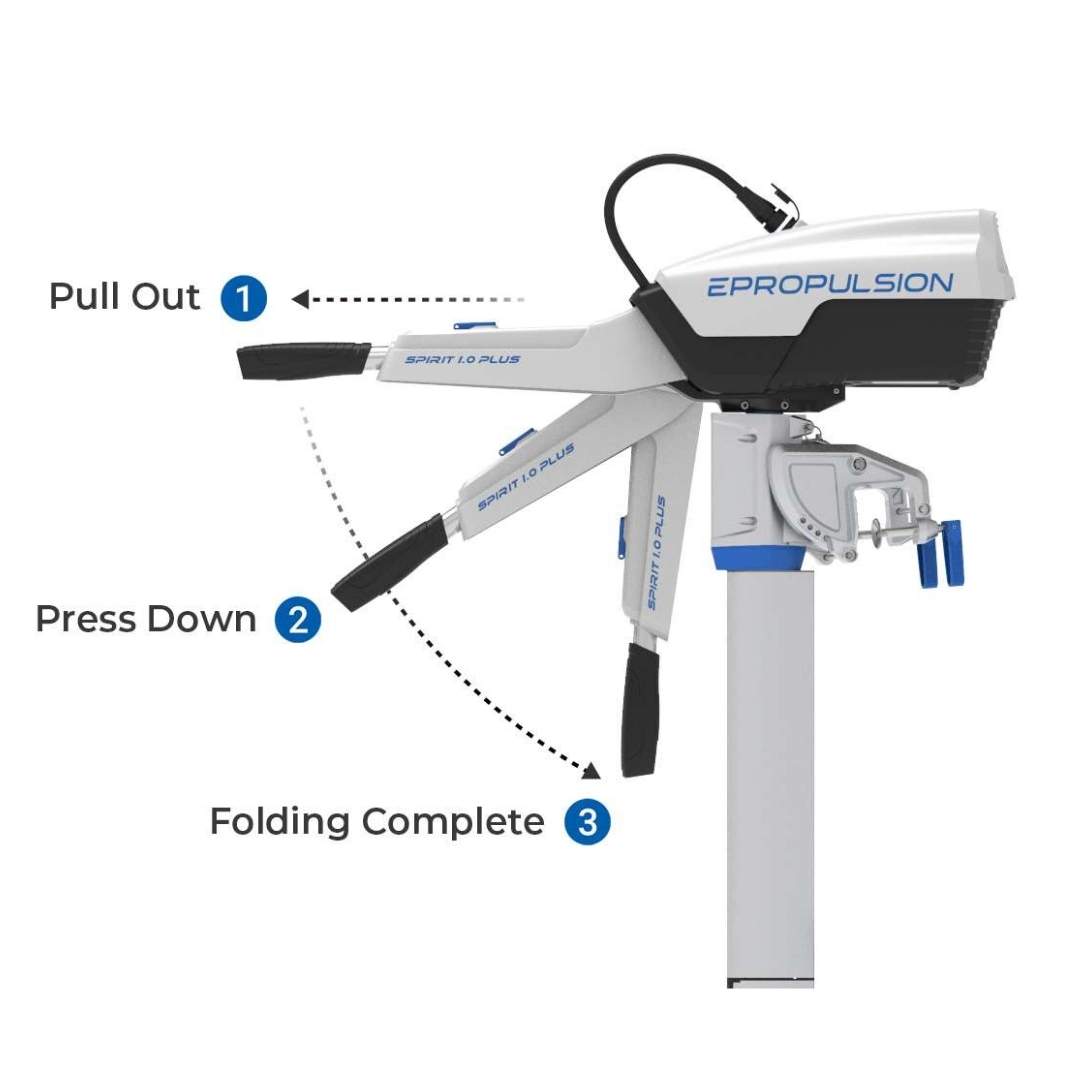 ePropulsion Spirit 1.0 Evo - Folding Tiller 1