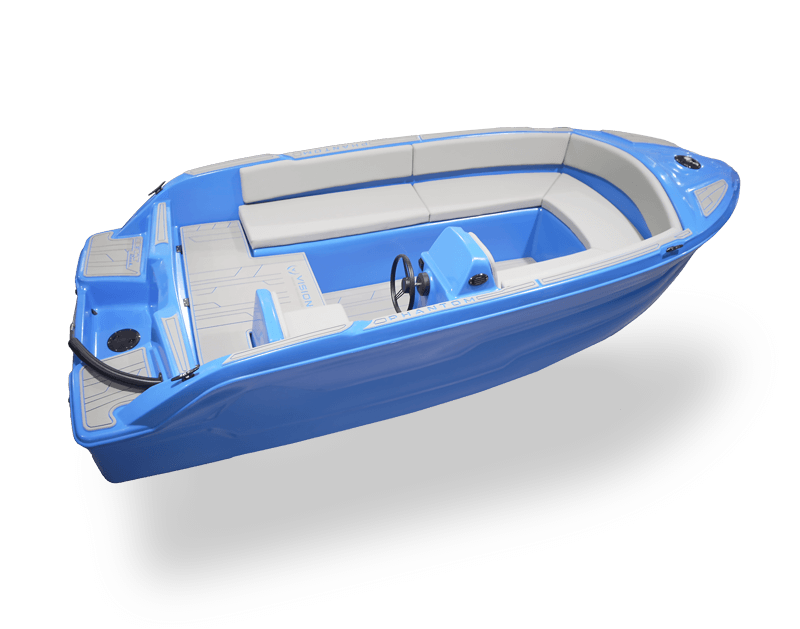 Vision Marine Phantom Rotomolded Boat - With Deck Pads