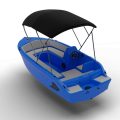 Vision Marine Phantom Boat - Blue - With Bimini. -Rear View (2)