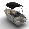 Vision Marine Phantom Boat - Light Grey - With Bimini. -Rear View (2)