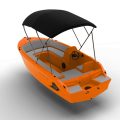 Vision Marine Phantom Boat - Orange - With Bimini. -Rear View (